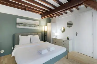 Un ou plusieurs lits dans un hébergement de l'établissement Duplex avec terrasse #8 pers #Panthéon#La Sorbonne