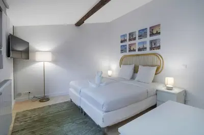 Un ou plusieurs lits dans un hébergement de l'établissement Duplex avec terrasse #8 pers #Panthéon#La Sorbonne