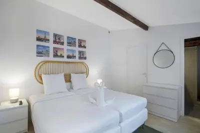 Un ou plusieurs lits dans un hébergement de l'établissement Duplex avec terrasse #8 pers #Panthéon#La Sorbonne