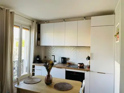 Cuisine ou kitchenette dans l'établissement Paris : Charming 40m² apartment in Nation