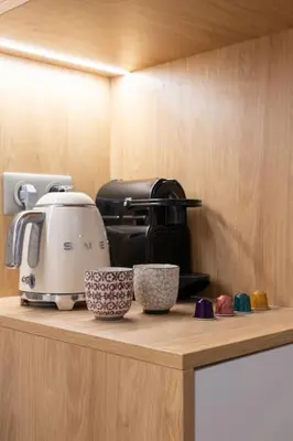 Cuisine ou kitchenette dans l'établissement New Luxury and Cozy apartment - Notre Dame
