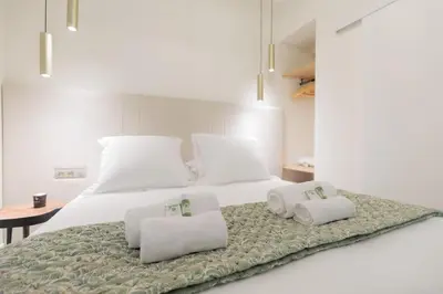 Un ou plusieurs lits dans un hébergement de l'établissement New Luxury and Cozy apartment - Notre Dame