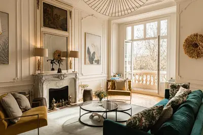 Coin salon dans l'établissement Appartement sur les quais