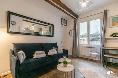 Coin salon dans l'établissement MBA - Splendide Appart - Patay 2 - Proche Bercy