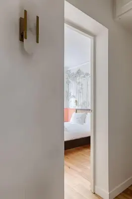 Un ou plusieurs lits dans un hébergement de l'établissement MyKeypers - Design & Cosy Flat 2BR Center Paris - Moulin Rouge