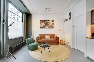 Coin salon dans l'établissement Pick A Flat's Apartment in Saint-Michel - Rue Pestalozzi