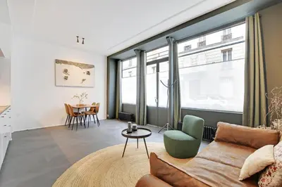 Coin salon dans l'établissement Pick A Flat's Apartment in Saint-Michel - Rue Pestalozzi