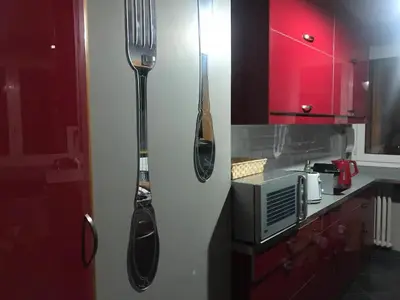 Cuisine ou kitchenette dans l'établissement Chambre Privée avec salon Châtillon près de Paris