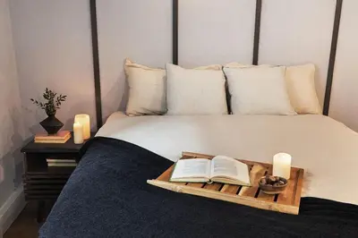 Un ou plusieurs lits dans un hébergement de l'établissement Loches - 1 chambre à Mouffetard
