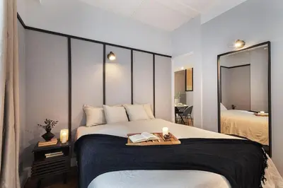 Un ou plusieurs lits dans un hébergement de l'établissement Loches - 1 chambre à Mouffetard
