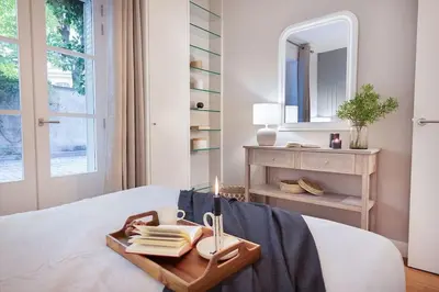 Un ou plusieurs lits dans un hébergement de l'établissement Mulini - 1 chambre à Saint-Germain-Des-Prés