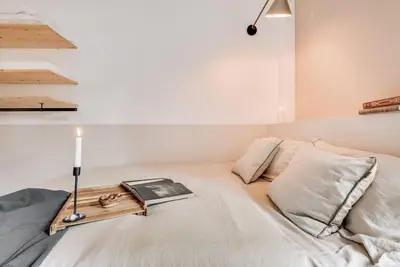 Un ou plusieurs lits dans un hébergement de l'établissement Monceau - 1 chambres à Batignolles