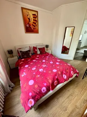 Un ou plusieurs lits dans un hébergement de l'établissement Paris - Appartement 50m2 - Tour Eiffel