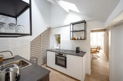 Cuisine ou kitchenette dans l'établissement Appartement luxueux au cœur de Saint Germain des Prés