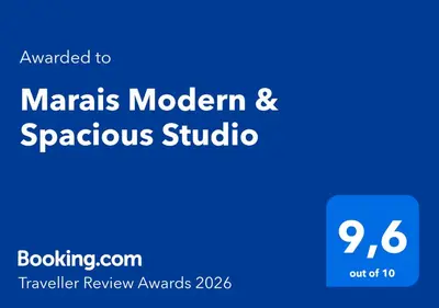 Certificat, récompense, panneau ou autre document affiché dans l'établissement Marais Modern & Spacious Studio