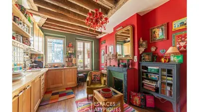 Cuisine ou kitchenette dans l'établissement Paris Best view w/Rooftop!