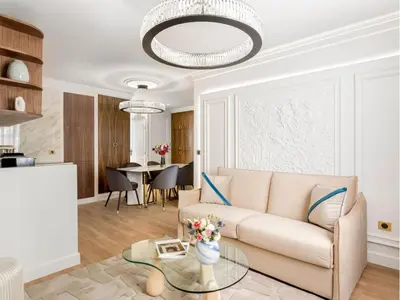 Coin salon dans l'établissement Merveil - Luxury Suite - Marais - Lenoir I