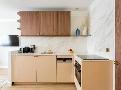 Cuisine ou kitchenette dans l'établissement Merveil - Luxury Suite - Marais - Lenoir I