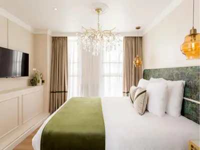 Un ou plusieurs lits dans un hébergement de l'établissement Merveil - Luxury Suite - Marais - Lenoir I