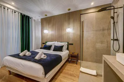Un ou plusieurs lits dans un hébergement de l'établissement Modern and renovated apartment next to Sacré-Coeur