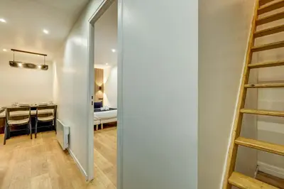 Un ou plusieurs lits dans un hébergement de l'établissement Modern and renovated apartment next to Sacré-Coeur