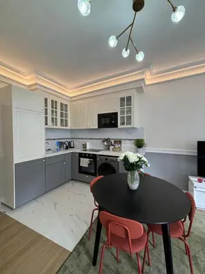 Cuisine ou kitchenette dans l'établissement Superbe appartement Paris 3ème