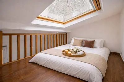 Un ou plusieurs lits dans un hébergement de l'établissement Le Duplex Cœur de Montmartre # Confort et Charme - Proche Sacré-Coeur