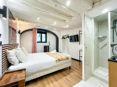 Un ou plusieurs lits dans un hébergement de l'établissement Urban Flat 174 - Vuitton St Denis