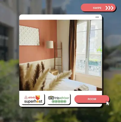 Un ou plusieurs lits dans un hébergement de l'établissement Full Appartment - Paris Porte de Versailles