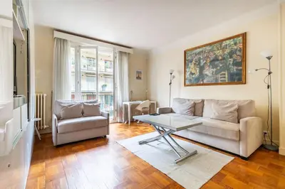 Coin salon dans l'établissement Studio#Porte Dauphine#Avenue Foch#2pers.