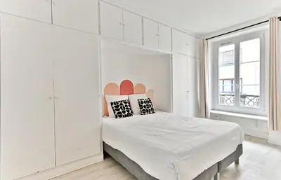 Un ou plusieurs lits dans un hébergement de l'établissement Appartement 2 pieces #TourEIffel #Invalides