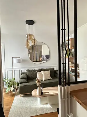 Coin salon dans l'établissement Appartement proche Montmartre