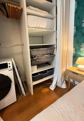 Un ou plusieurs lits dans un hébergement de l'établissement Appartement proche Montmartre