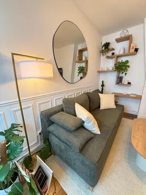 Coin salon dans l'établissement Appartement proche Montmartre