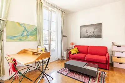 Coin salon dans l'établissement Appartement de charme - Haut Marais - Paris Centre