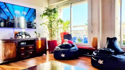 Télévision ou salle de divertissement dans l'établissement Dernier étage, 108m2, Vue panoramique