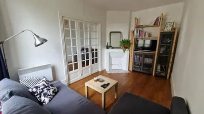 Cuisine ou kitchenette dans l'établissement Beautiful, cosy apartment for 1 to 6 people, located near Olympic Park