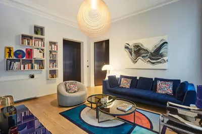 Coin salon dans l'établissement LE MARAIS Luxury Apartment in the heart of Paris - 2 Bed 2 Bath with AC