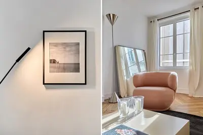 Coin salon dans l'établissement Apartment Louvre Palais Royal by Studio prestige