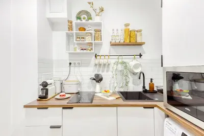 Cuisine ou kitchenette dans l'établissement My Home Mirabeau