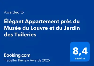 Plan de l'établissement Élégant Appartement près du Musée du Louvre et du Jardin des Tuileries Free Netflix