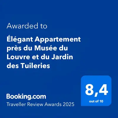Plan de l'établissement Élégant Appartement près du Musée du Louvre et du Jardin des Tuileries Free Netflix