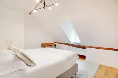 Un ou plusieurs lits dans un hébergement de l'établissement Charming apartment - 1BR-4P - Bastille