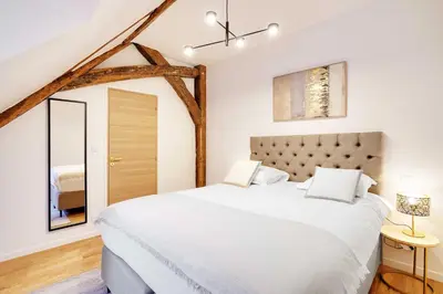 Un ou plusieurs lits dans un hébergement de l'établissement Charming apartment - 1BR-4P - Bastille