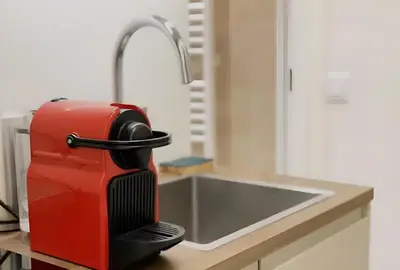 Cuisine ou kitchenette dans l'établissement Seine Apartment