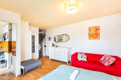 Un ou plusieurs lits dans un hébergement de l'établissement GuestReady - Cosy Haven near Montmartre