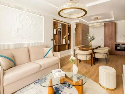 Coin salon dans l'établissement Merveil - Luxury Suite - Marais - Lenoir III