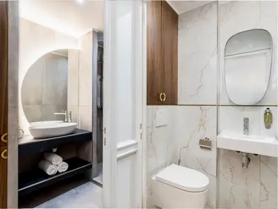 Salle de bains dans l'établissement Merveil - Luxury Suite - Marais - Lenoir III