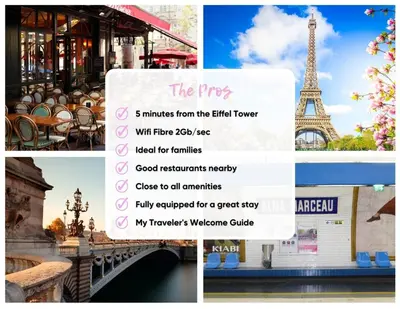 Restaurant ou autre lieu de restauration dans l'établissement Eiffel Sakura ~ Proche Tour Eiffel, Orsay, RER C