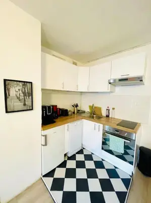Cuisine ou kitchenette dans l'établissement F2 au calme au cœur de Paris 13